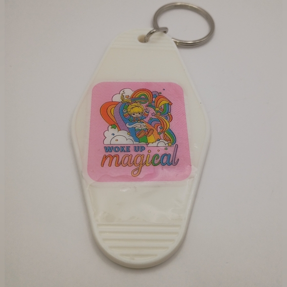 Handmade Accessories - Motel Keychain Custom White Rainbow Brite Cartoon Keychain Keyring